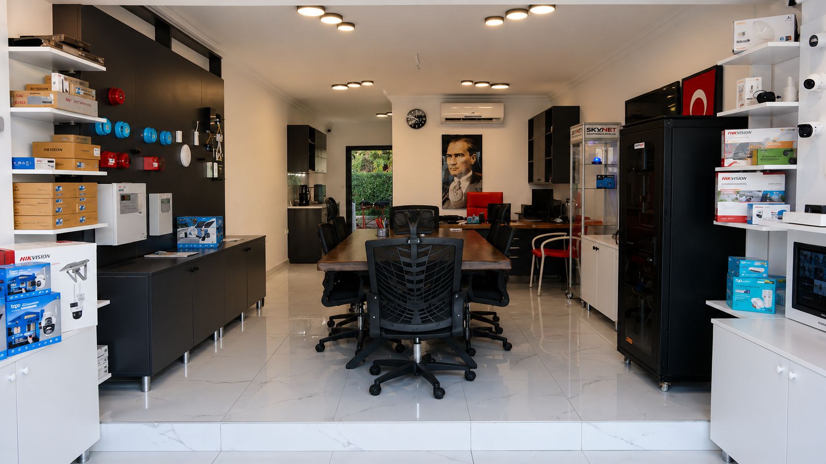 SKYNET Teknoloji Bodrum showroom iç görünümü